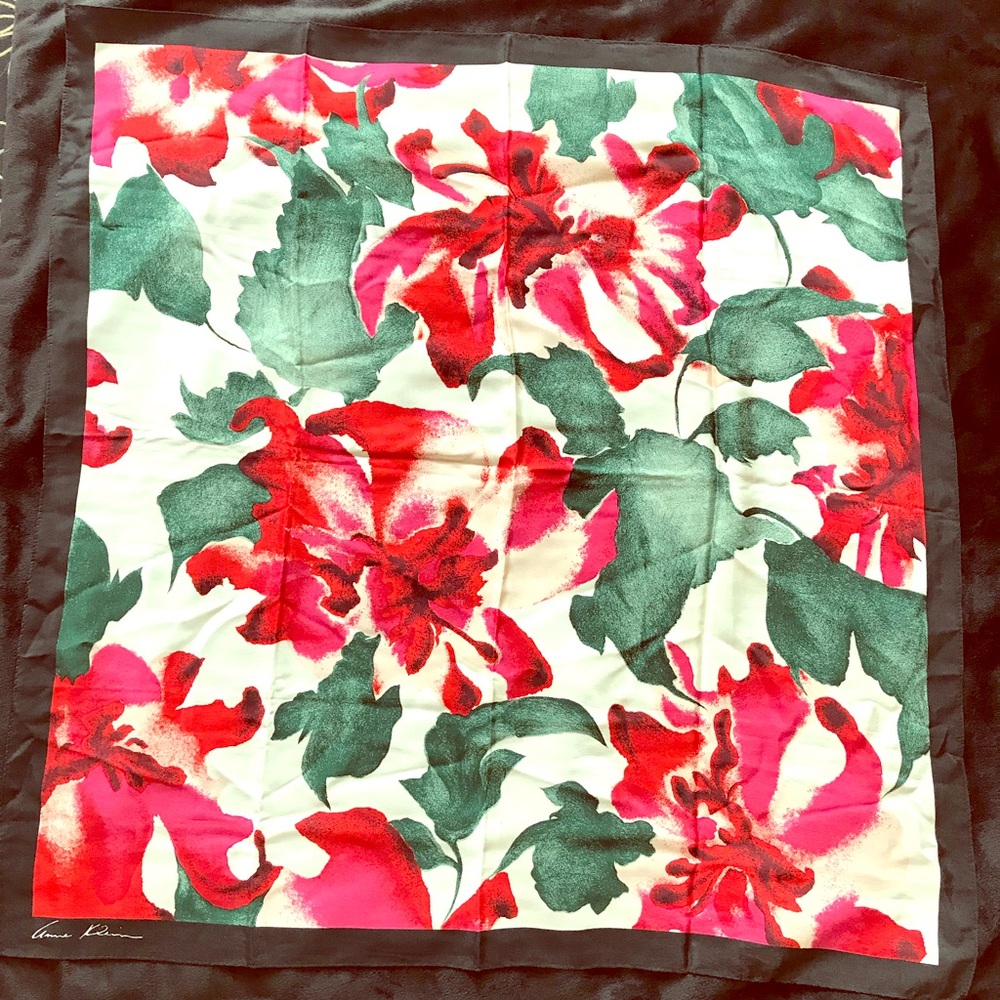 Anne Klein silk square scarf